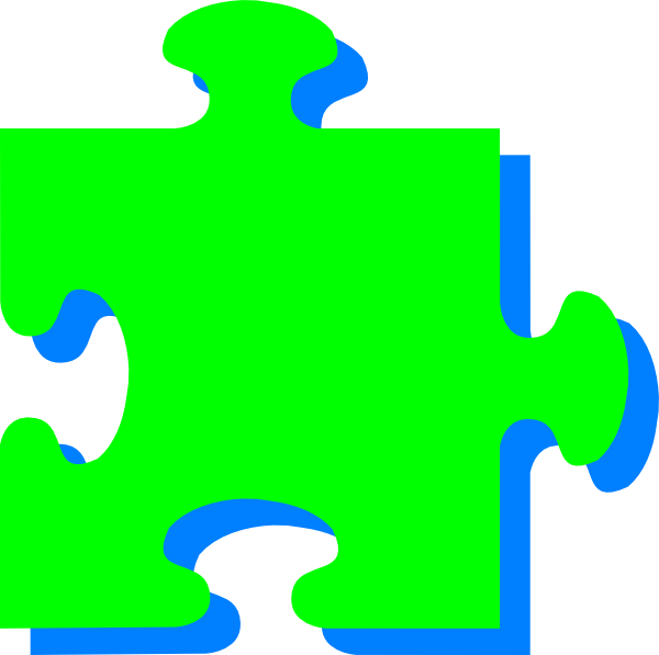 600x597 Green N Blue Puzzle Png, Svg Clip Art For Web