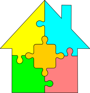 288x297 House Puzzle Clip Art