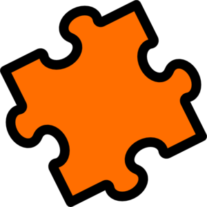300x300 Orange Puzzle Piece Clip Art