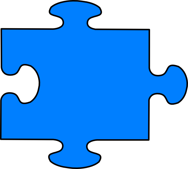 600x539 Blue Puzzle Clip Art