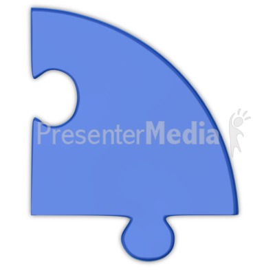 400x400 Pie Chart Puzzle Piece Blue