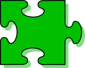 298x240 Green Puzzle Piece Clip Art