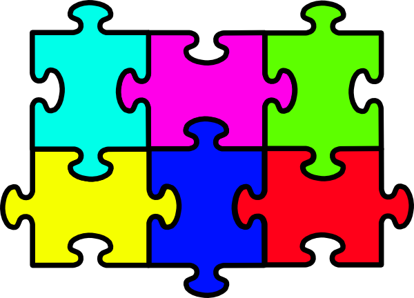 600x432 Puzzle Six Pieces Clip Art