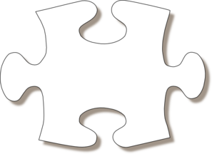 297x216 Jigsaw White Puzzle Piece Large Shadow Clip Art