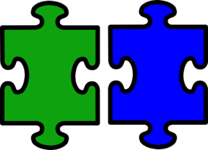299x216 Puzzle Pieces Red And Blue Clip Art