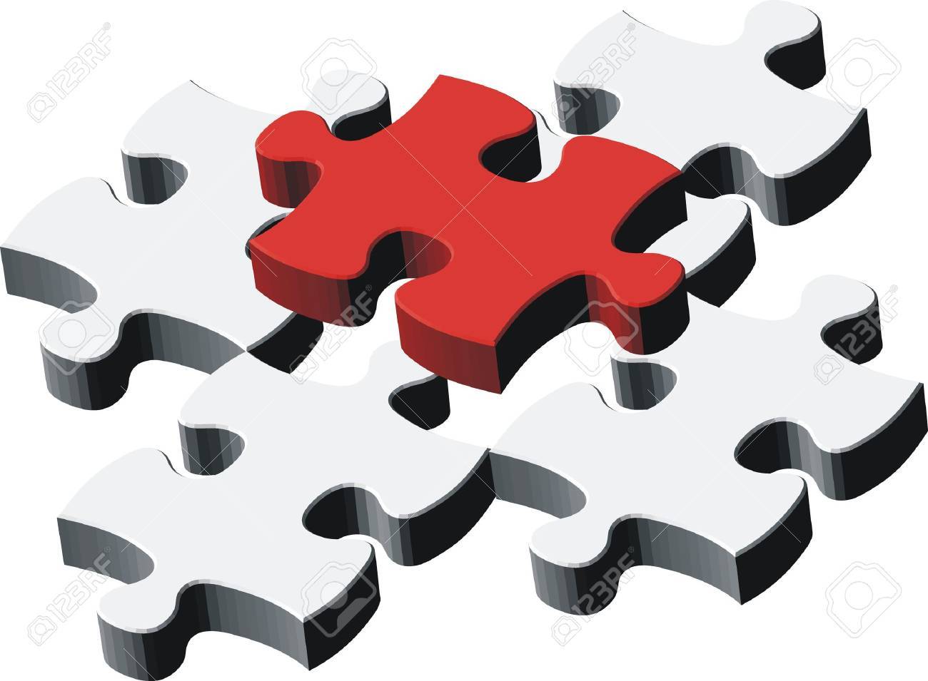 1300x955 Puzzle Pieces, Vector File Very Easy To Edit, Individual Objects