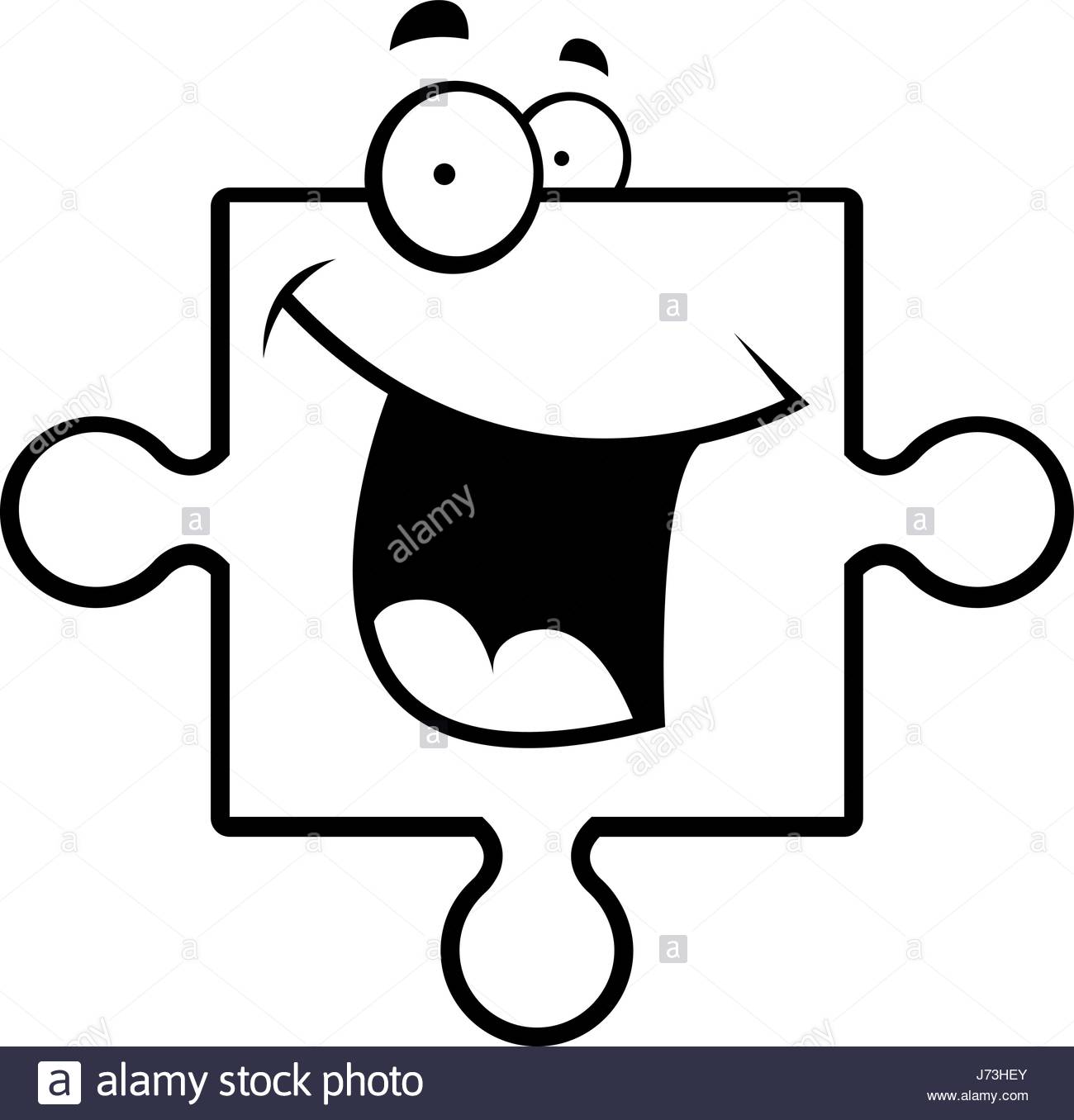 1300x1356 A Cartoon Puzzle Piece Smiling And Happy Stock Vector Art