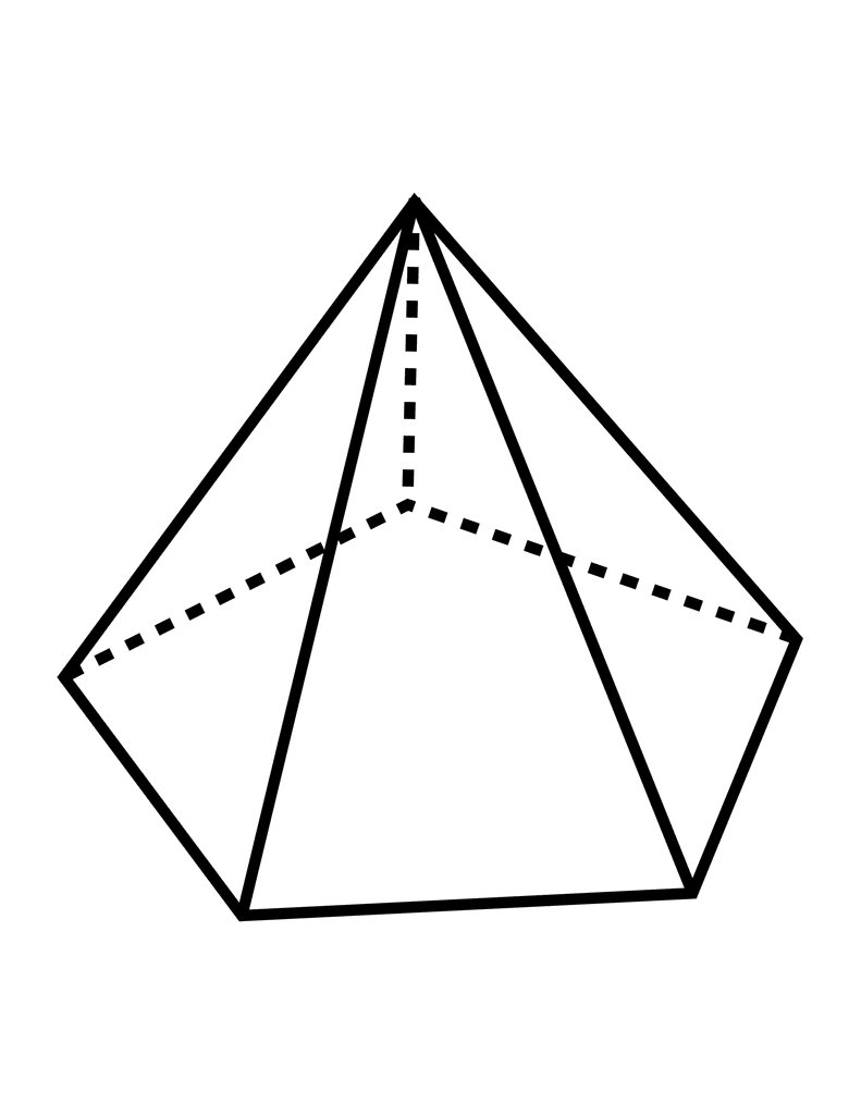 791x1024 Flashcard Of A Pyramid With A Pentagonal Base Clipart Etc