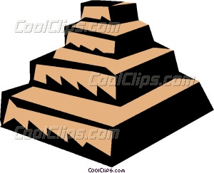 300x243 Step Pyramids Vector Clip Art