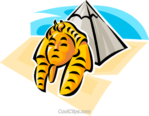 480x373 Egyptian Pyramids Royalty Free Vector Clip Art Illustration