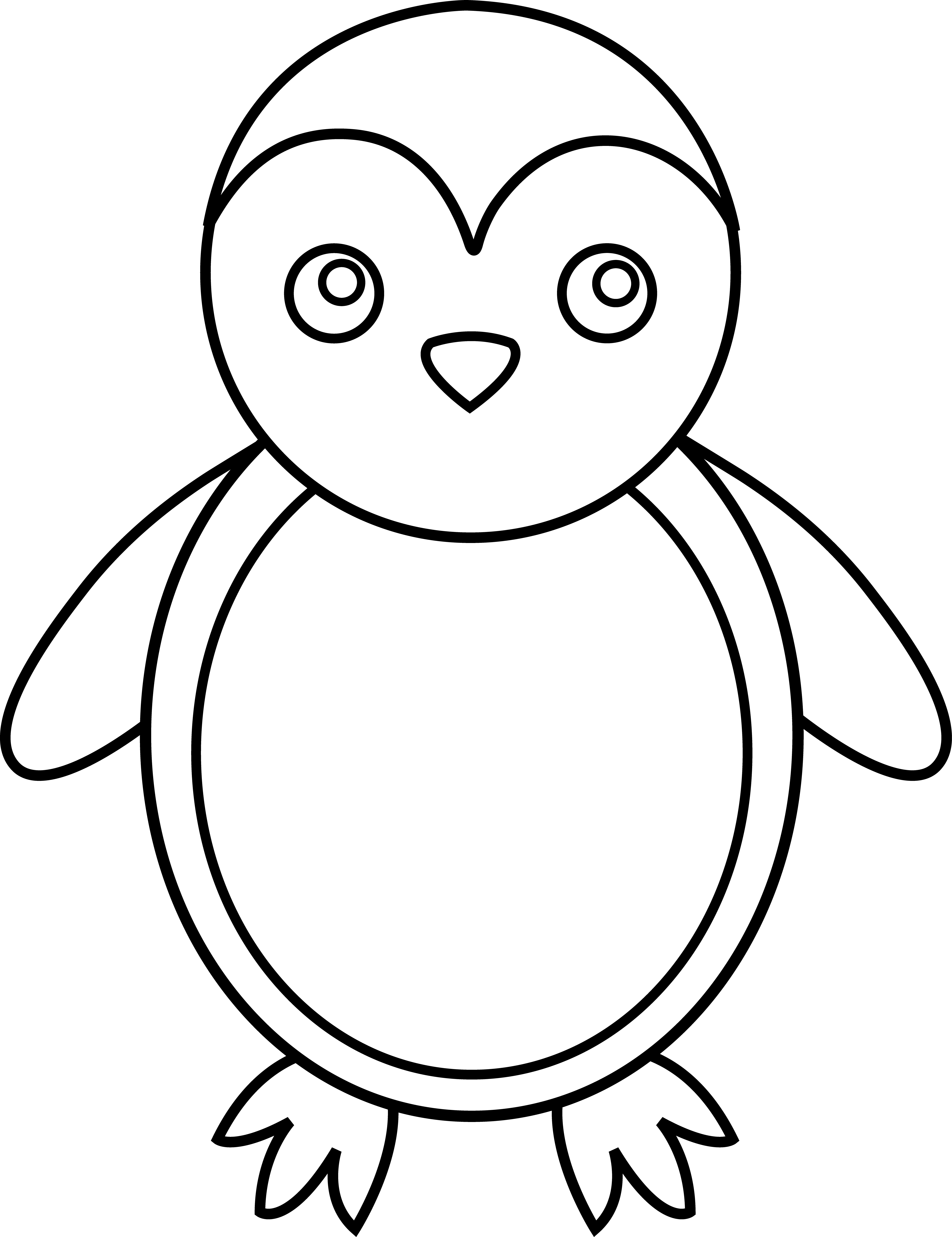 5264x6841 Black Penguin Clipart
