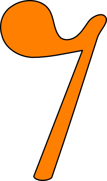 354x594 Eighth Rest Orange Clip Art