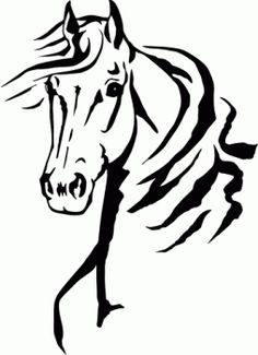 236x325 Abstract Horse Head Stencils For Sandblasting