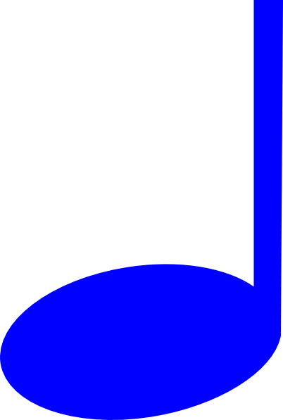 402x597 Blue Music Note Clip Art