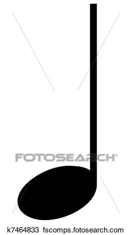 265x470 Drawing Of Quarter Note On A White Background K7464833