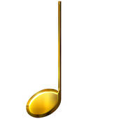 170x170 Stock Illustration Of 3d Golden Quarter Note K1327257