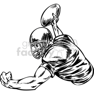 300x300 Royalty Free Quarterback Throwing The Ball 374576 Vector Clip Art