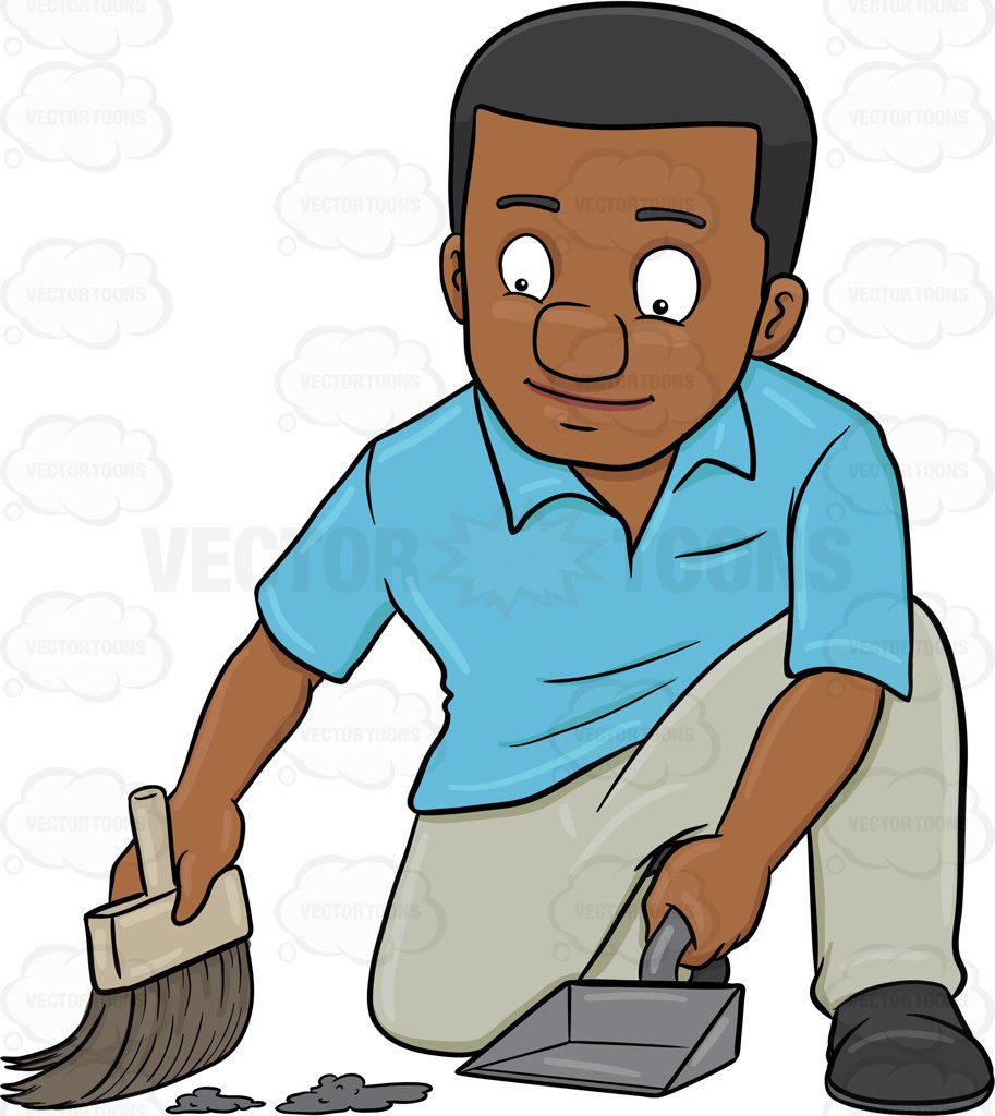 913x1024 A Black Man Gently Sweeps The Dusty Floor At Servants Quarters