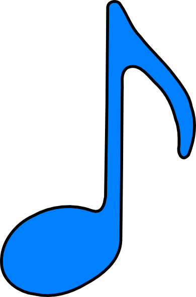 390x591 Eighth Note Blue Clip Art