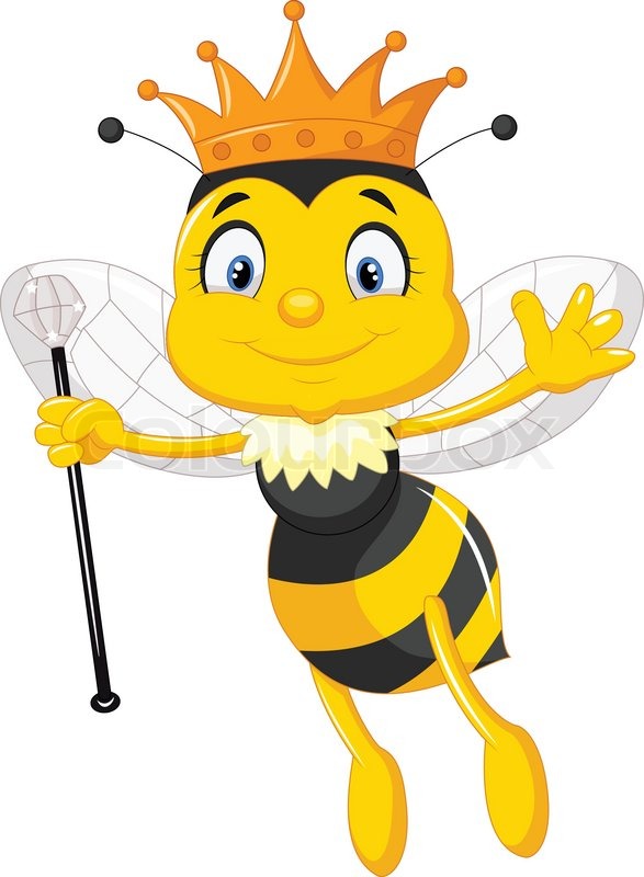 587x800 Vector Illustration Of Queen Bee Cartoon Stock Vector Colourbox