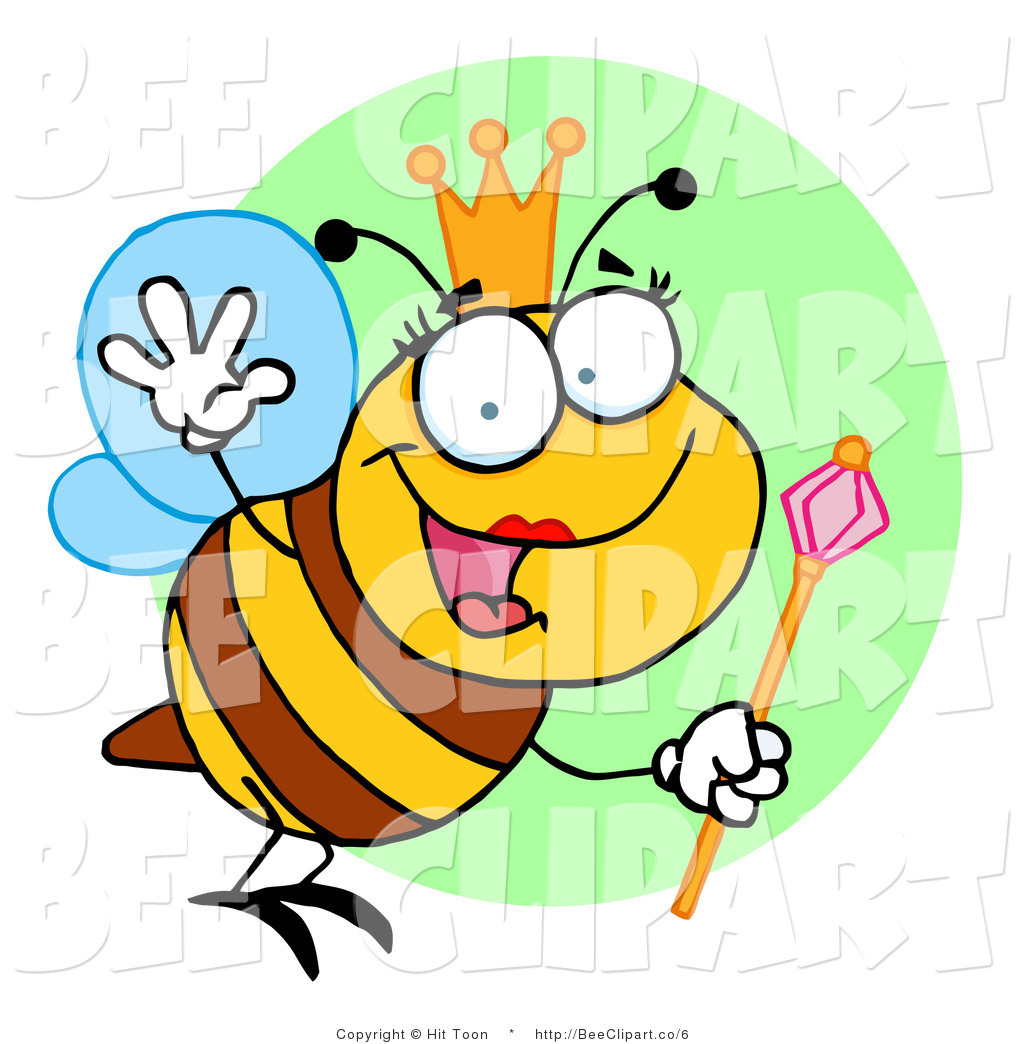 1024x1044 Clip Art Of A Queen Bee And Staff By Hit Toon
