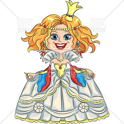 400x400 Fairytale Cartoon Smiling Princess