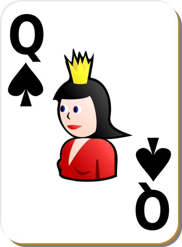 600x815 Queen Of Spades Playing Cards Clip Art Clipart