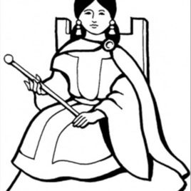 268x268 Spanish Queen Coloring Page Free Royal Family Coloring Pages