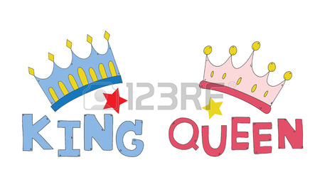 450x270 Couple Crown King And Queen Hand Drawn For T Shirt Couple