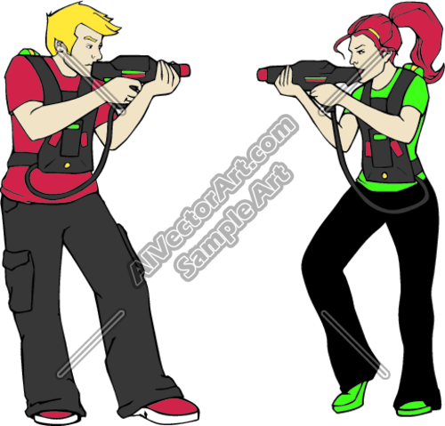 500x479 Laser Tag Clip Art