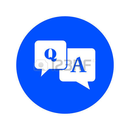 450x450 Qampa Sign Symbol. Speech Bubbles With Question And Answer. Royalty