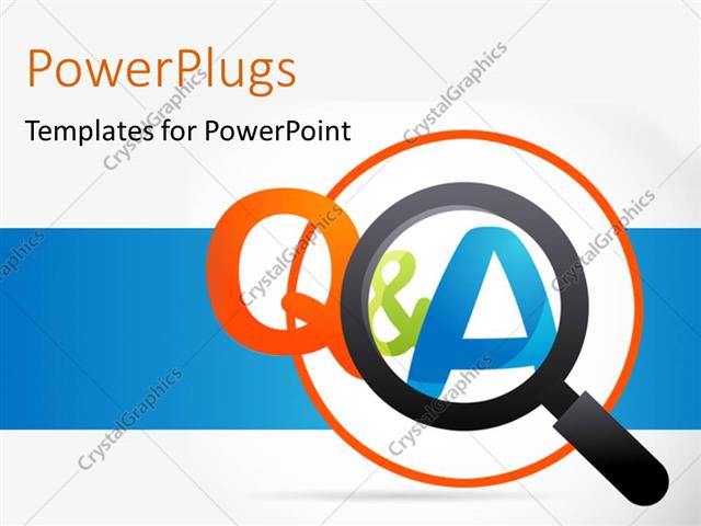 640x480 Powerpoint Template Magnifying Glass With Question And Answer