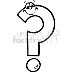 300x300 Royalty Free Black And White Outline Of A Question Mark 139270