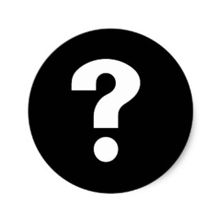324x324 Black White Question Mark Gifts