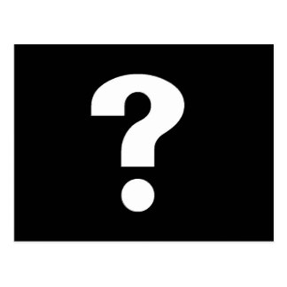 324x324 Black White Question Mark Postcards Zazzle