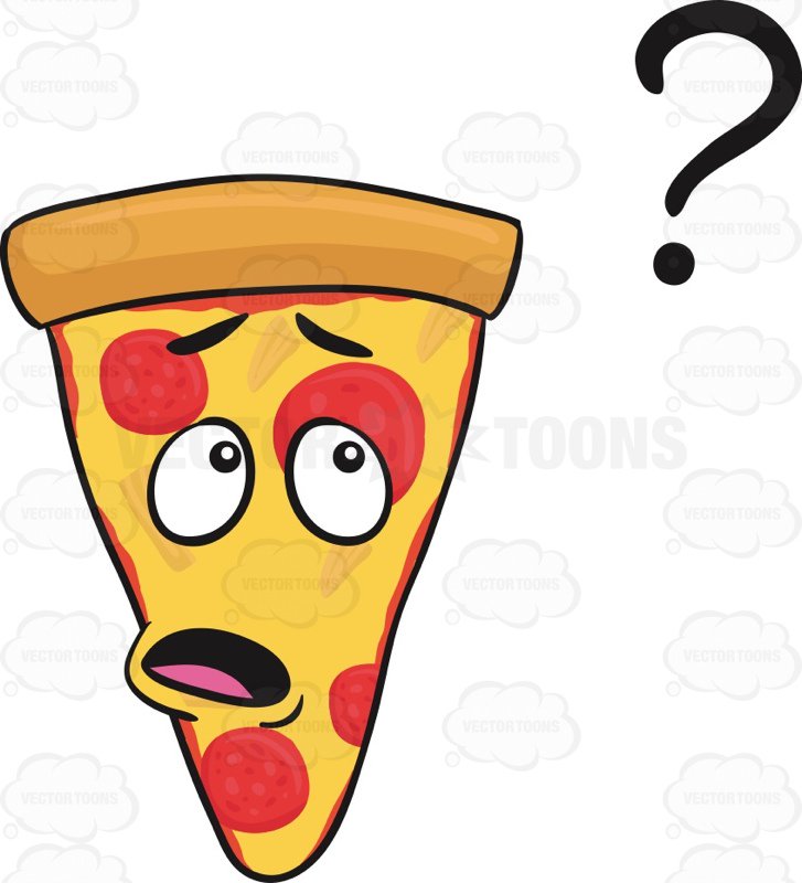 727x800 Clueless Slice Of Pepperoni Pizza Looking At Floating Question