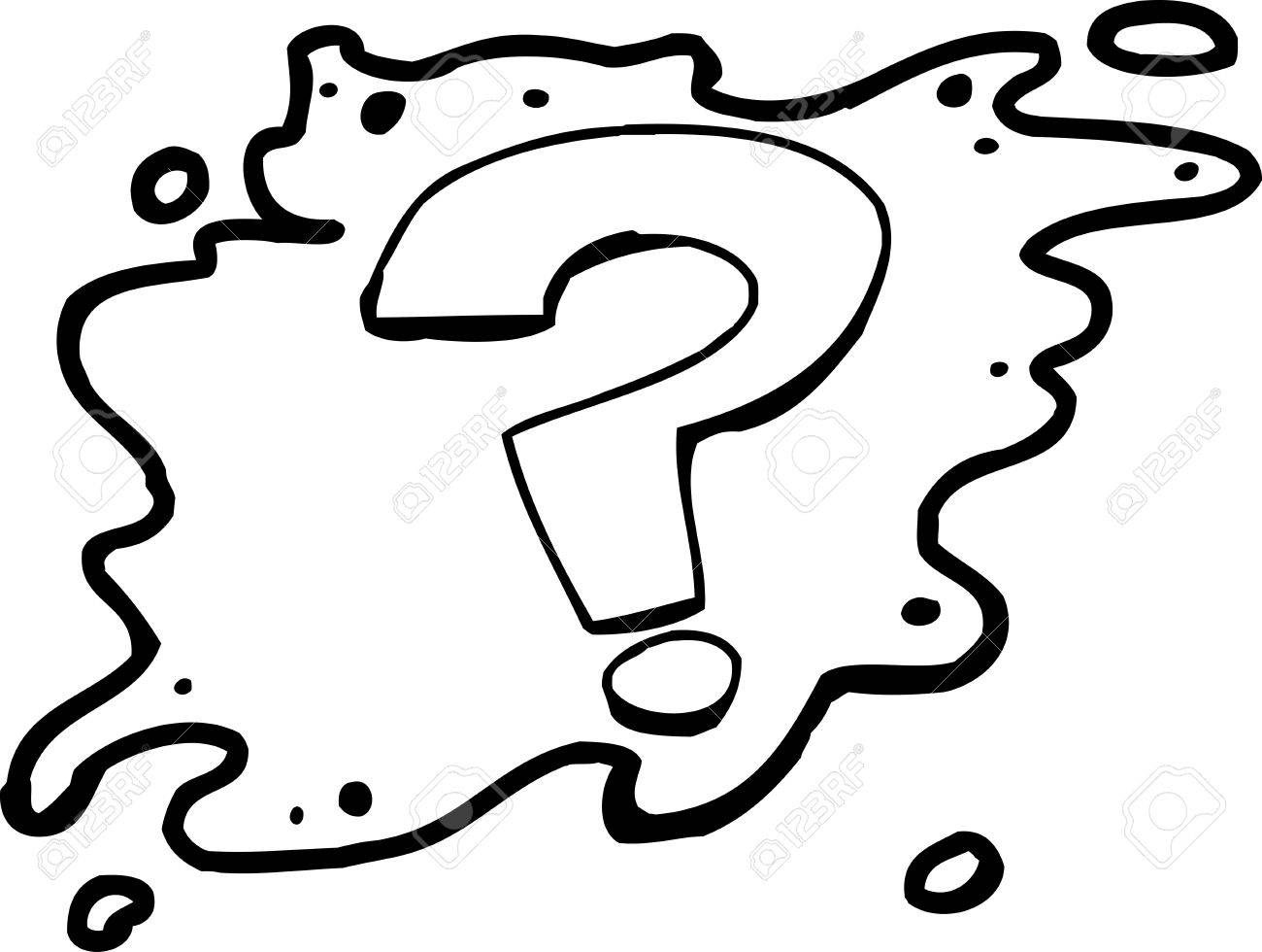1300x980 Outlined Hand Drawn Question Mark Cartoon Over White Royalty Free