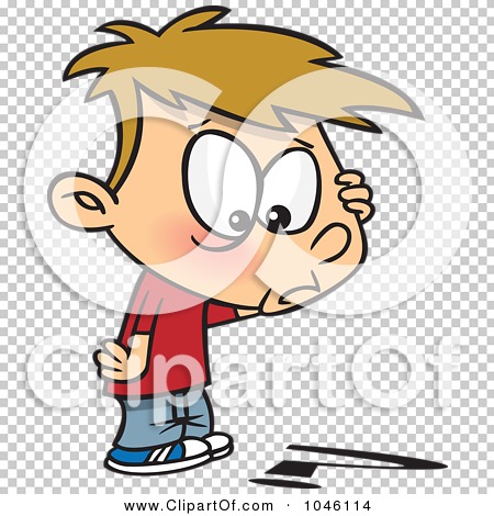 450x470 Royalty Free (Rf) Clip Art Illustration Of A Cartoon Confused Boy
