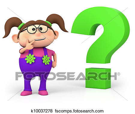 450x380 Stock Illustration Of Girl With Question Mark K10037278