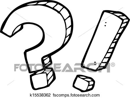 450x339 Clipart Of Cartoon Question Mark And Exclamation Mark K15538362