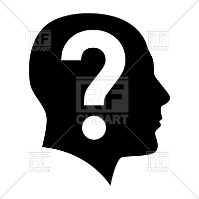 400x400 Human Head With Question Mark Inside Royalty Free Vector Clip Art