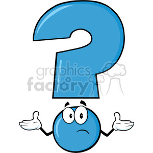 300x300 Royalty Free 6272 Royalty Free Clip Art Blue Question Mark Cartoon
