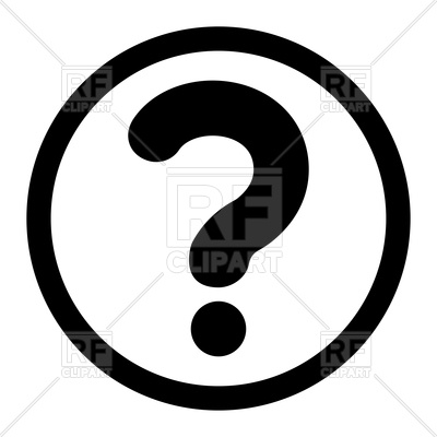 400x400 The Question Mark In A Circle Black Color Icon Royalty Free Vector