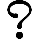 128x128 White Question Mark On A Black Circular Background Icons Free