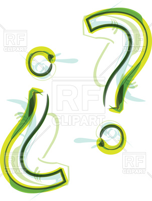 303x400 Green Font Question Mark Royalty Free Vector Clip Art Image