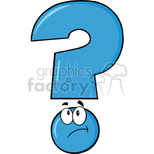 300x300 Royalty Free 6264 Royalty Free Clip Art Blue Question Mark Cartoon