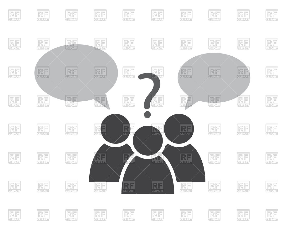 1200x954 People Symbol With Speech Bubbles And Question Mark Royalty Free