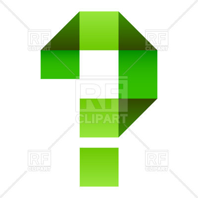 400x400 Alphabet Of Folded Paper Letter Question Mark Royalty Free Vector