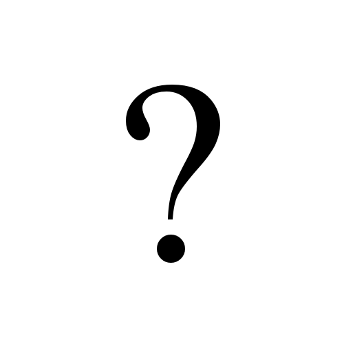 500x500 Question Mark Times New Roman, Regular @ Graphemica