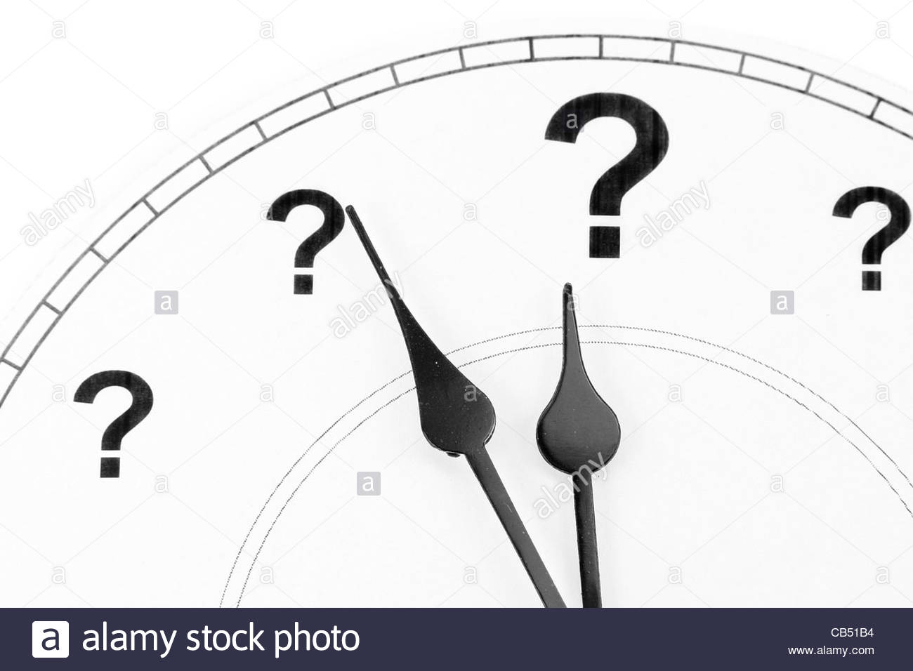 1300x956 Question Mark Clock, Concept Of Time Stock Photo, Royalty Free